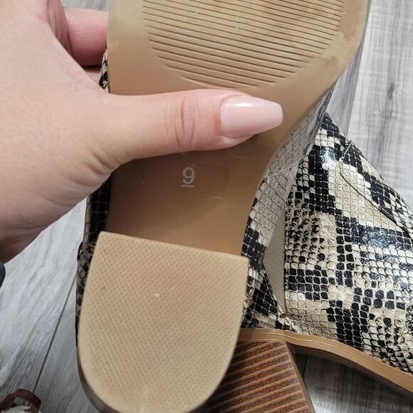 Mia julissa snake Print booties Slip On Sz 9 - Picture 12 of 13